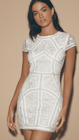 Spread Your Shine Embroidered Bodycon Dress