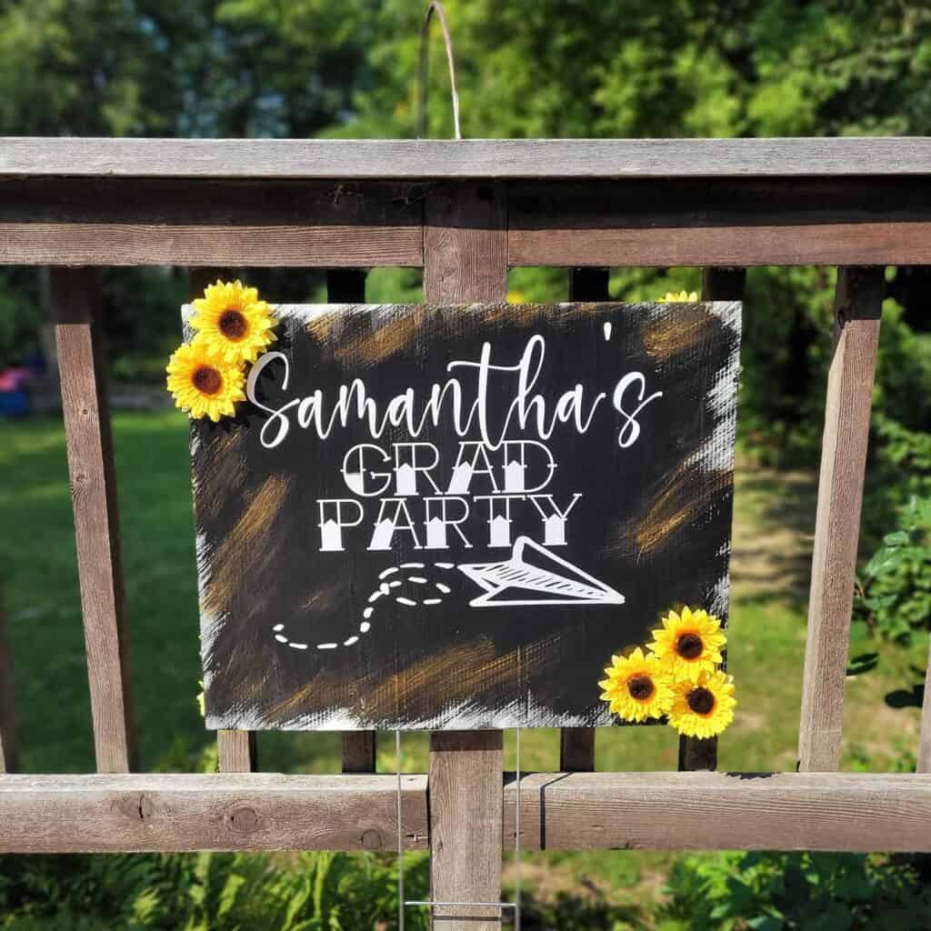 Sunflower graduation party theme