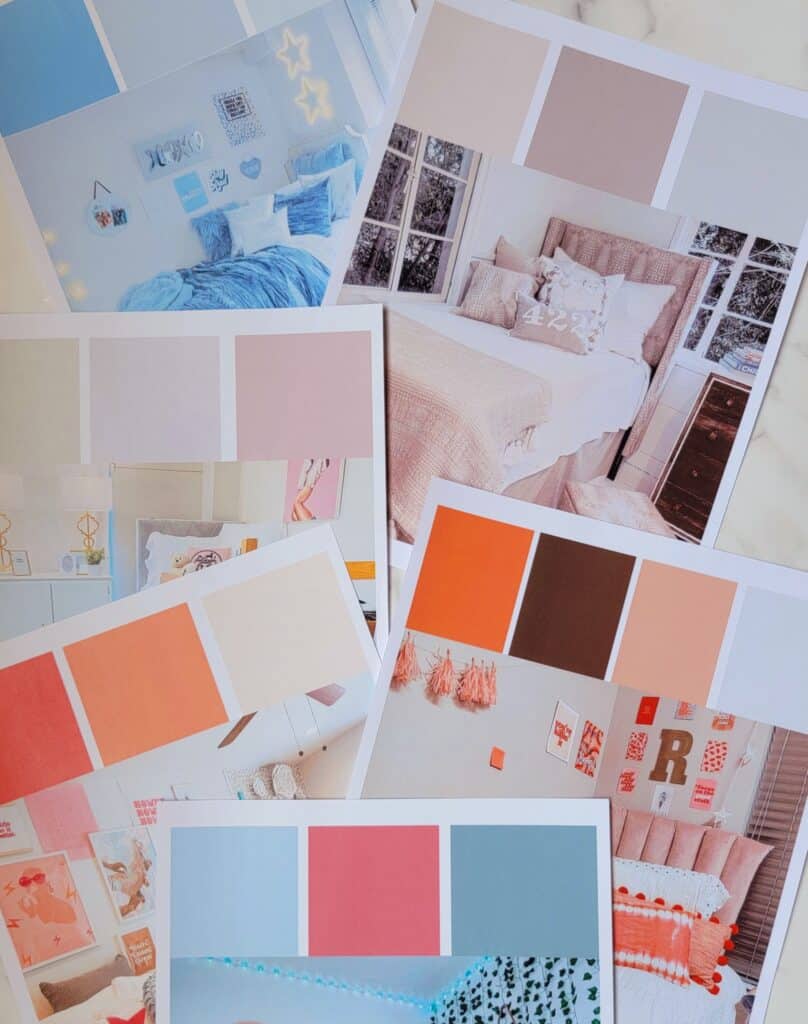 dorm room color schemes