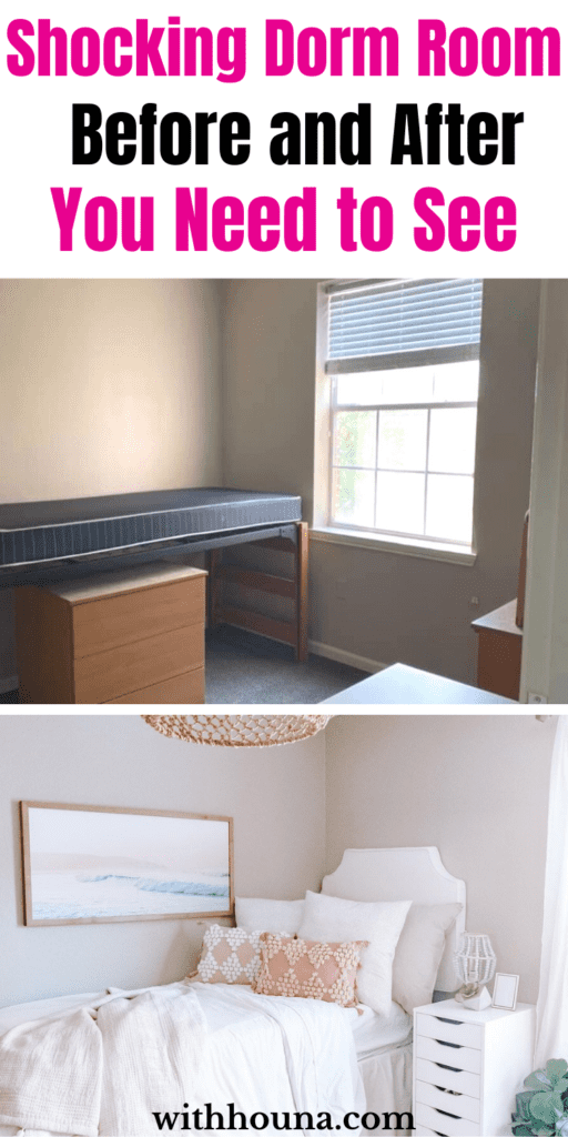 dorm room before and after