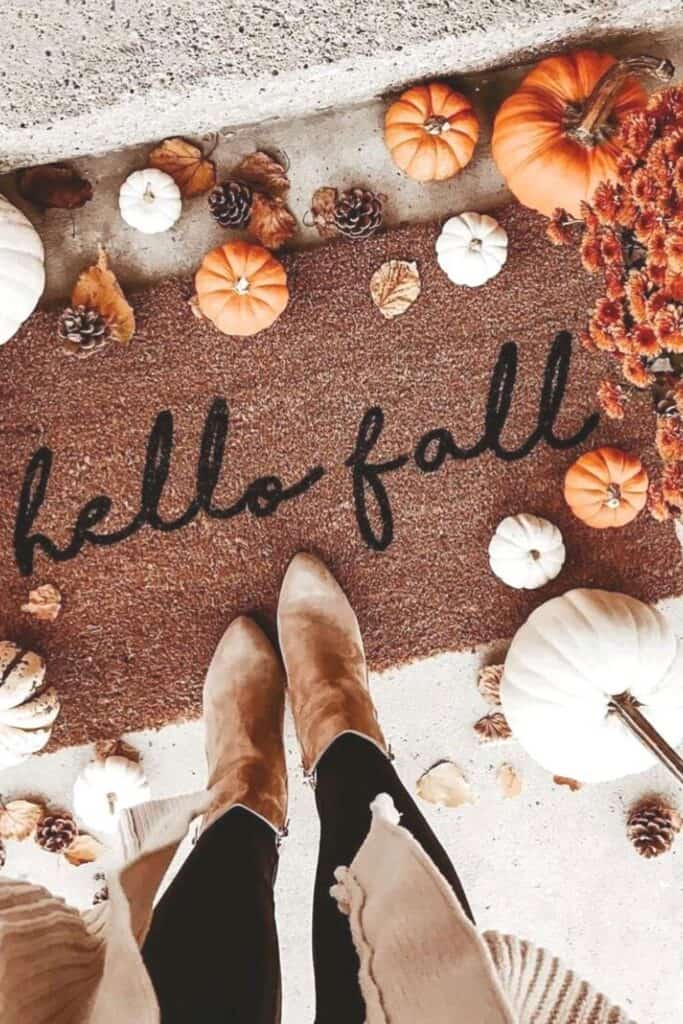 fall outdoor doormat