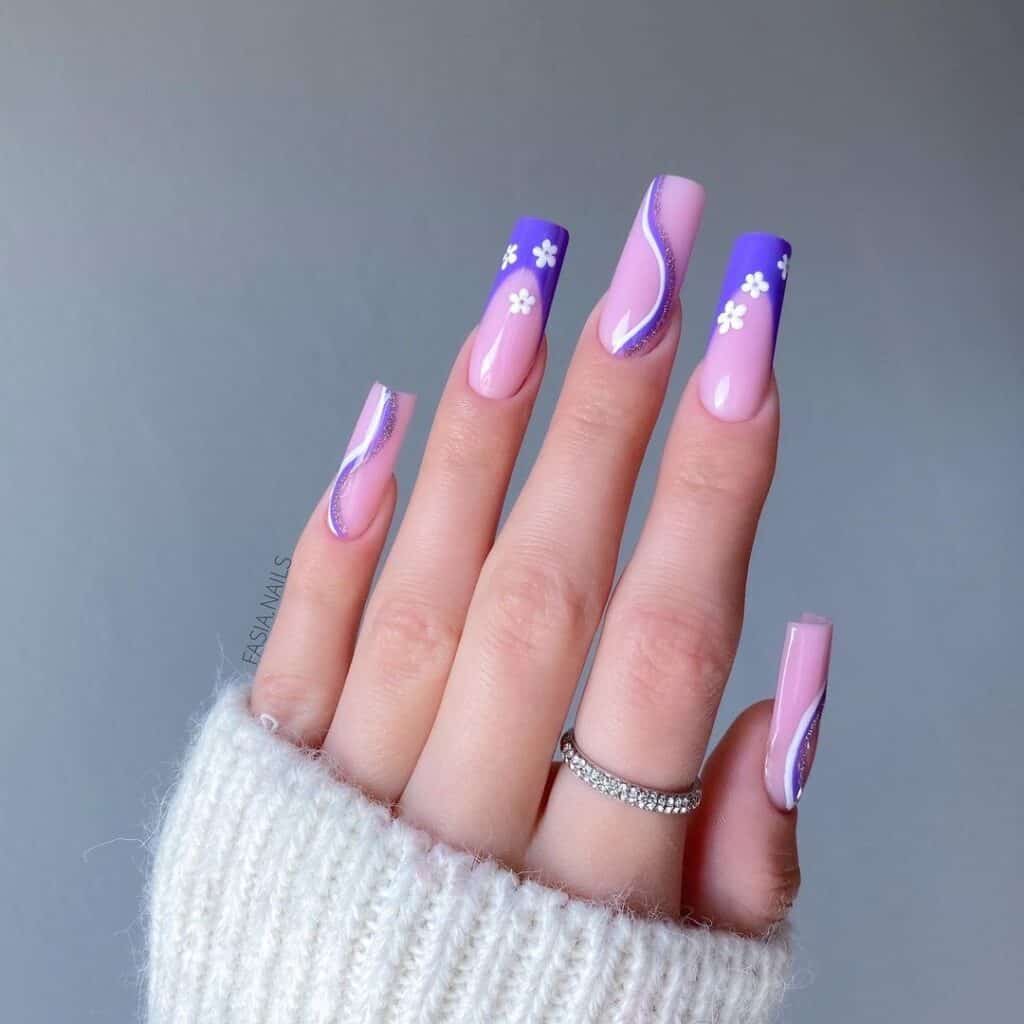 Purple Spring Nails