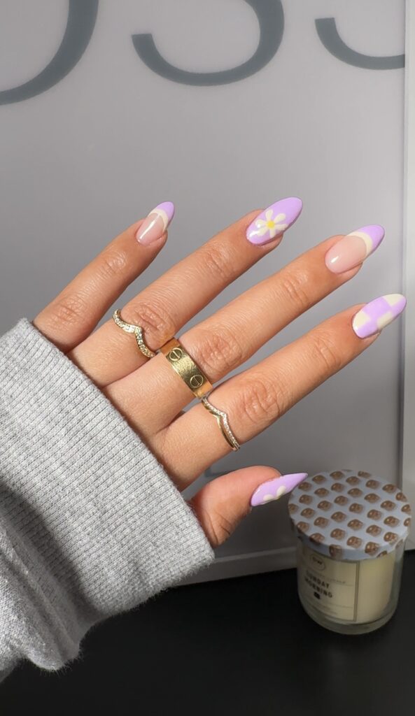Lilac Spring Nail Design