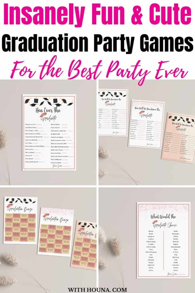 Insanely fun and cute graduation party games for the best party ever.