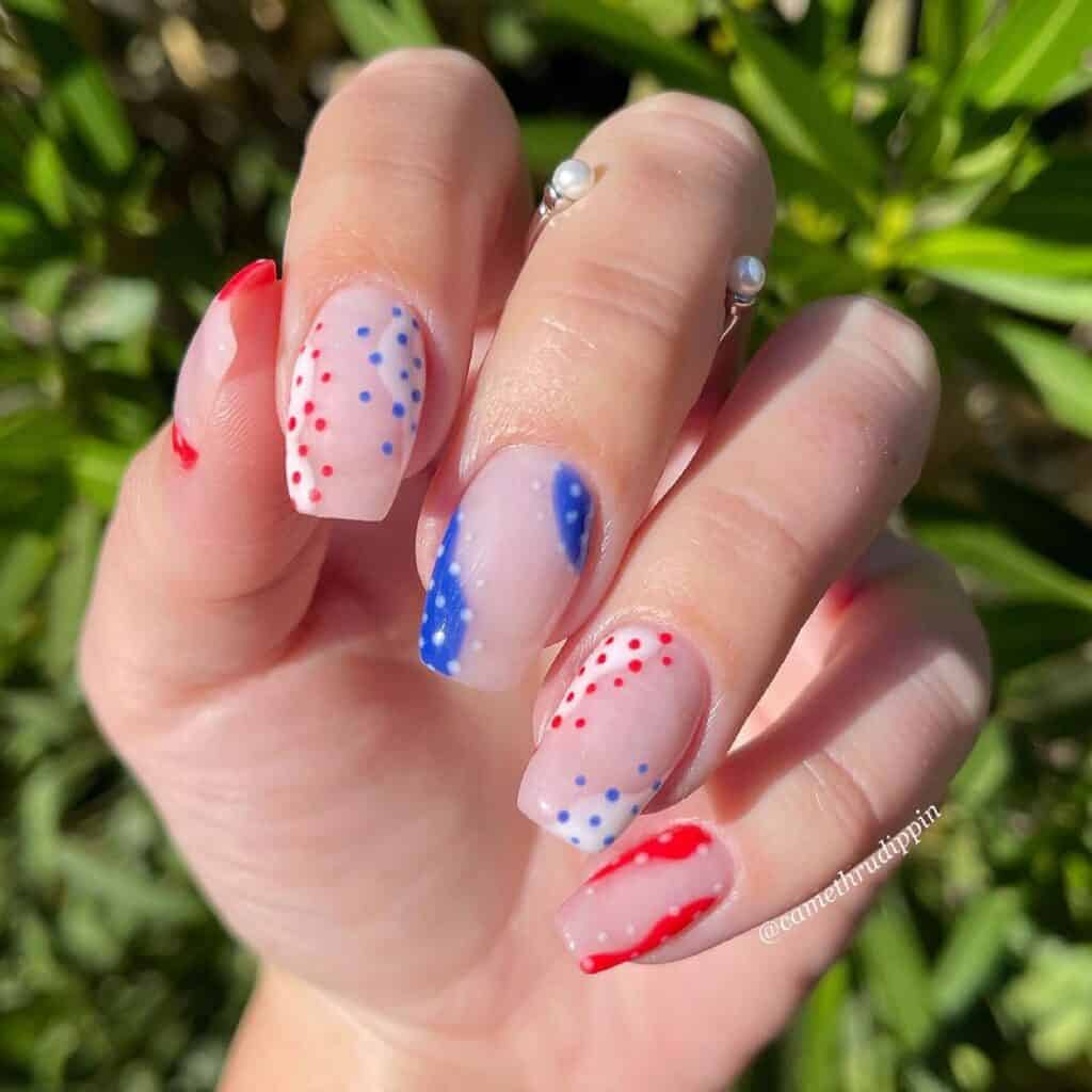 4th of July nails