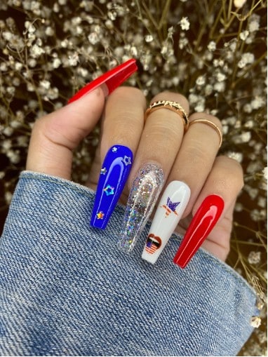 4th of July nails