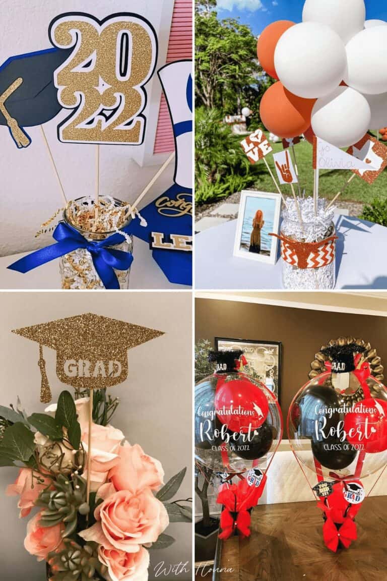 Centerpiece ideas for graduation tables