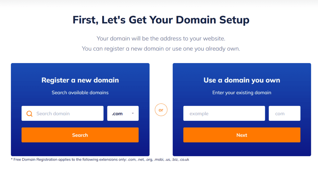 Setup the domain name on Namehero after choosing the hosting package 