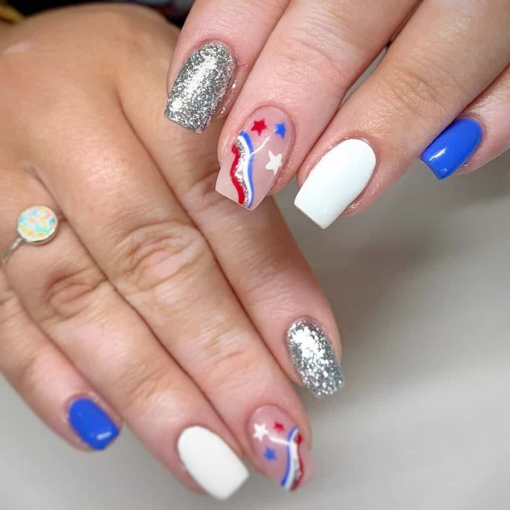 4th of July nails