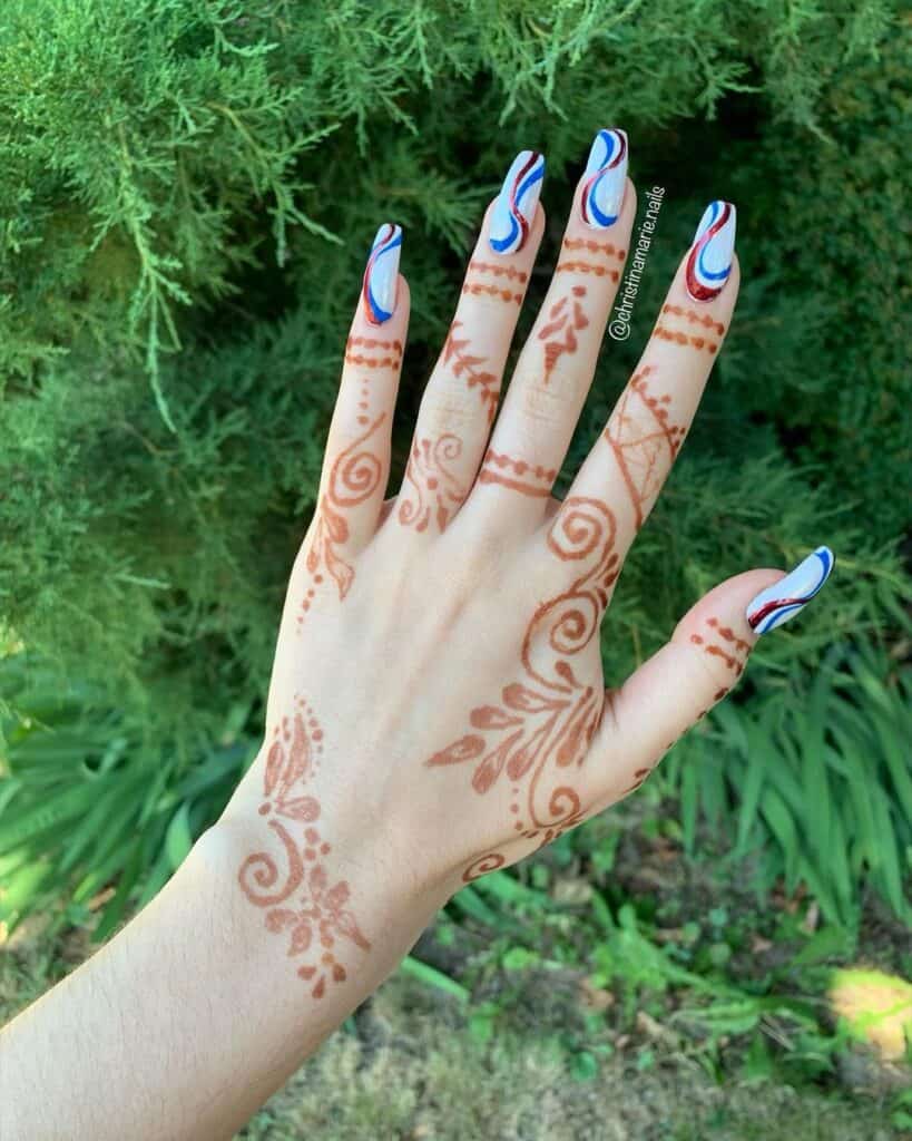 4th of July nails