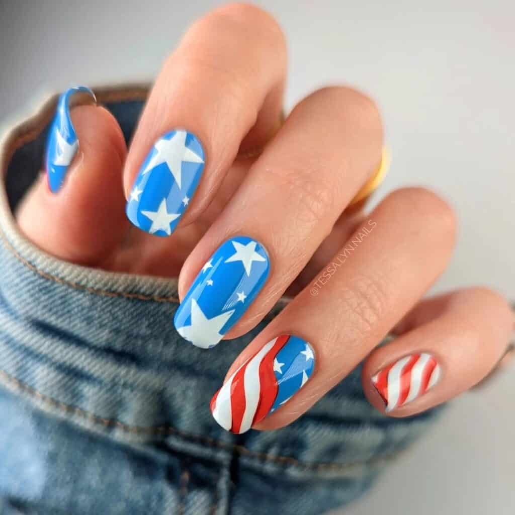 4th of July nails