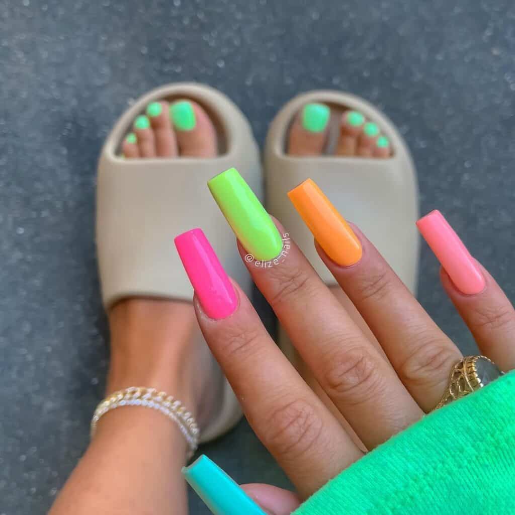 neon nail designs