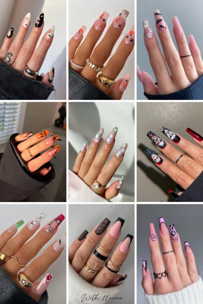 Imagen de collage de uñas de Halloween