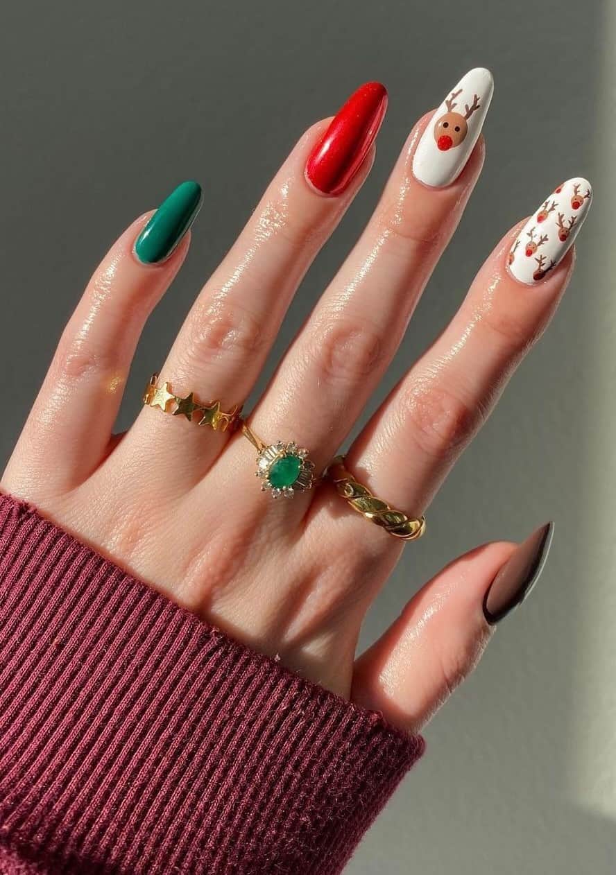 59 Insanely Cute Red Christmas Nail Designs And Red Christmas Nails To Upgrade Your Nail Art 