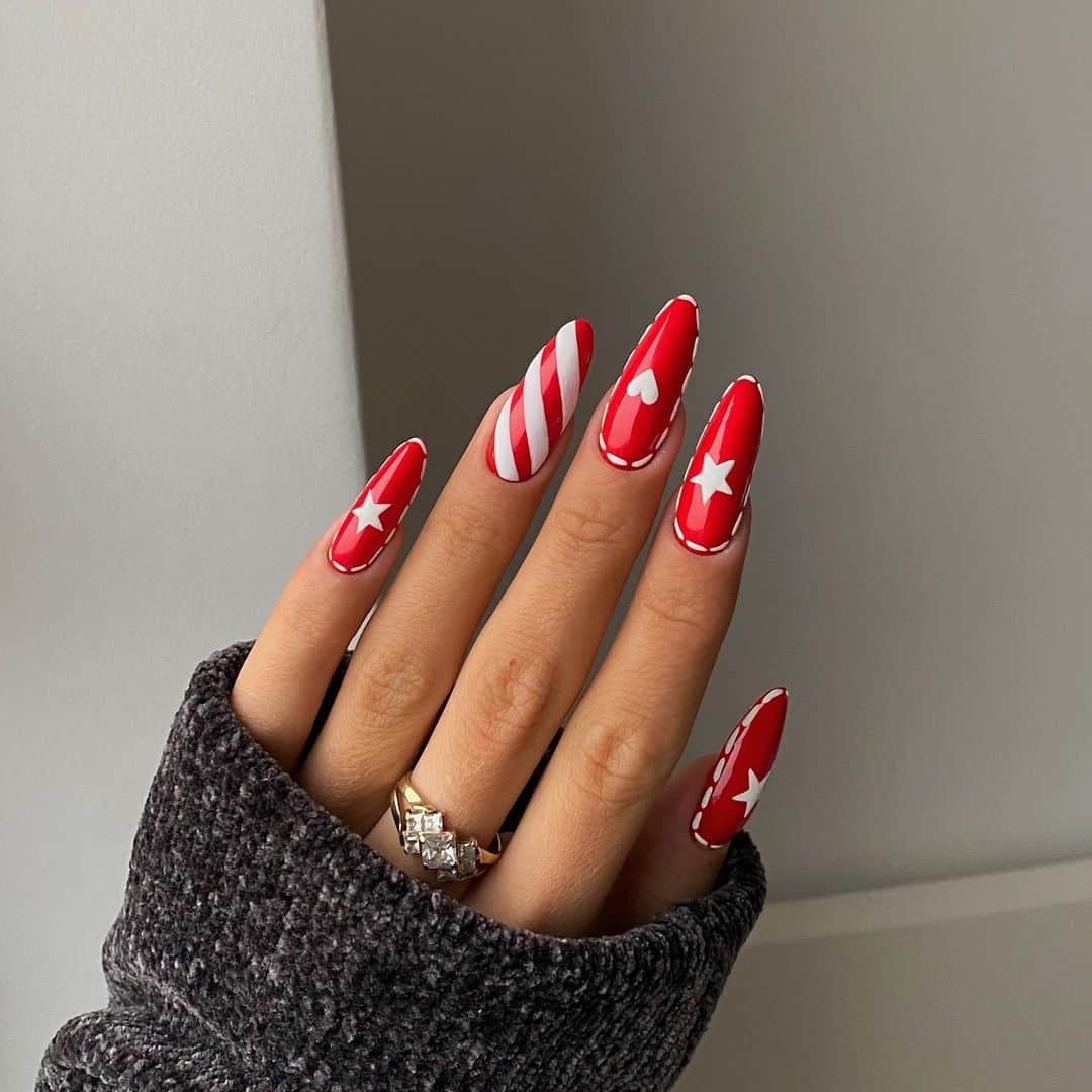 59 Insanely Cute Red Christmas Nail Designs And Red Christmas Nails To Upgrade Your Nail Art 