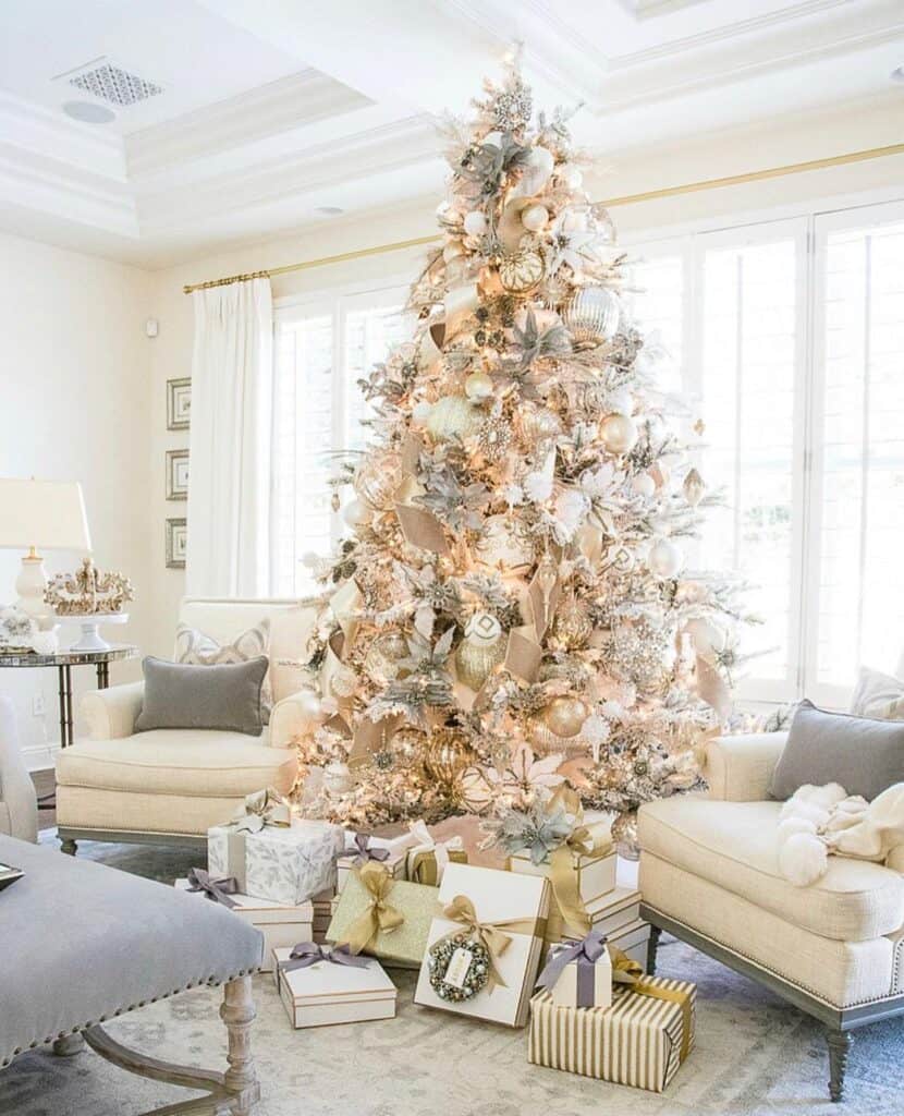 Gold and White Christmas Tree