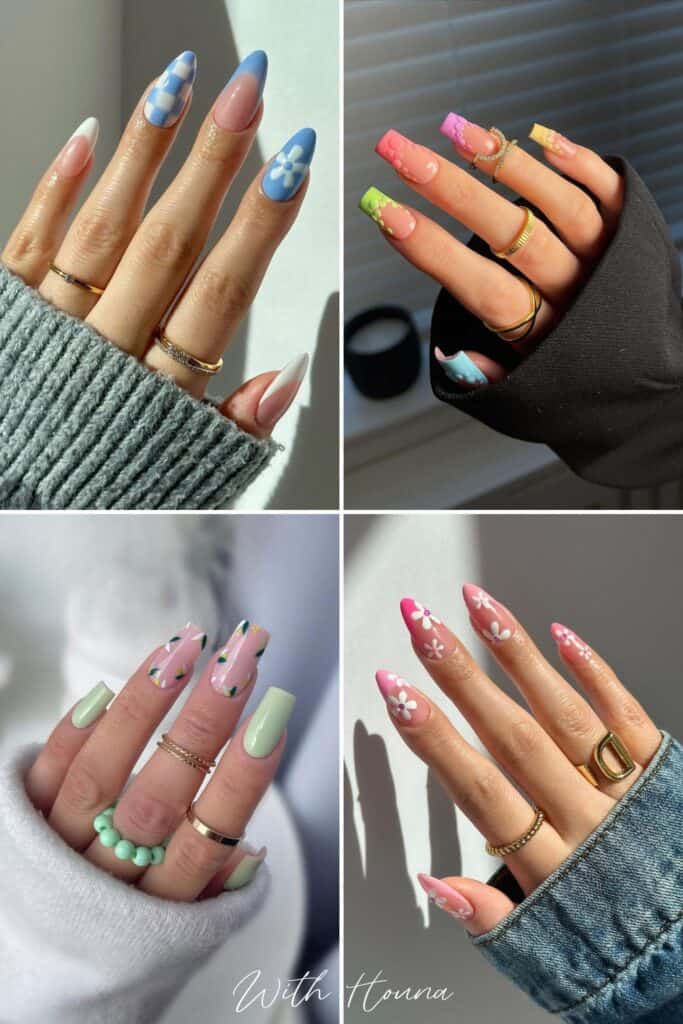 April nails and designs collage