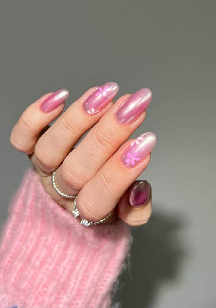 Blushed Glazed Nails for Spring