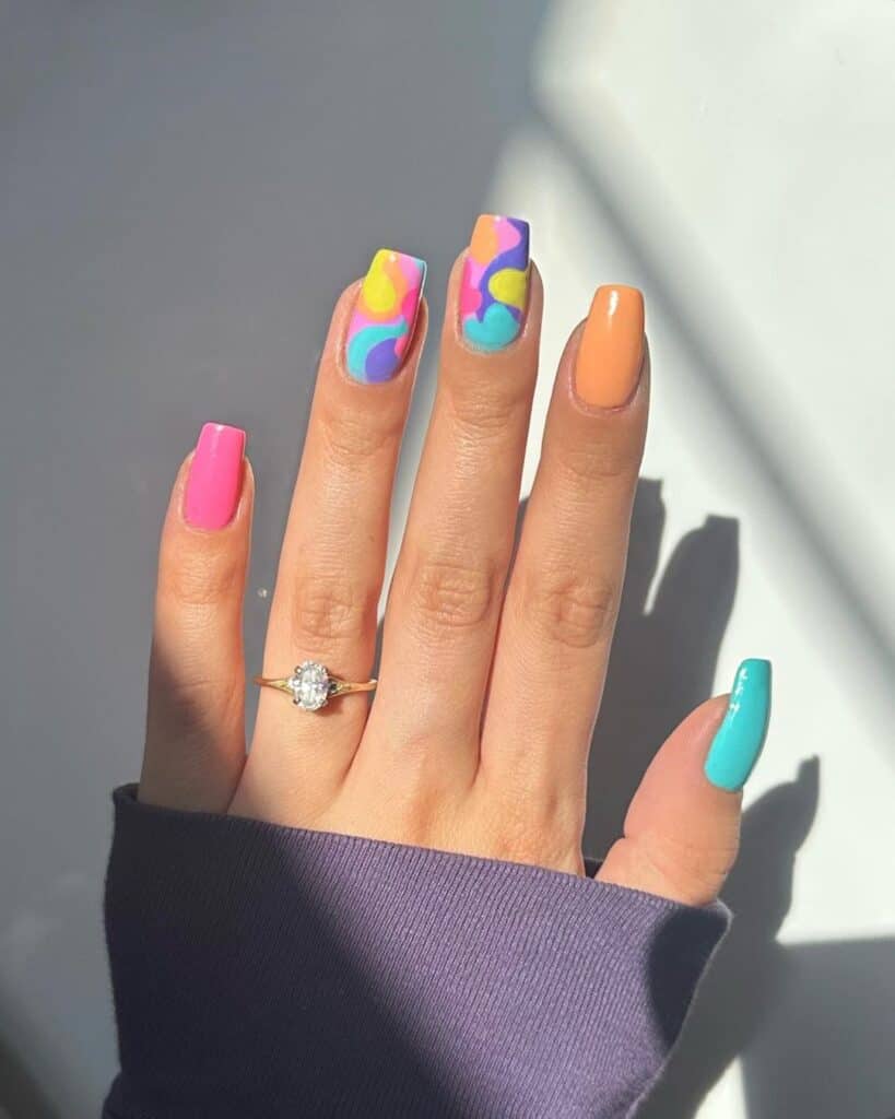 Bright Colors for April Nails
