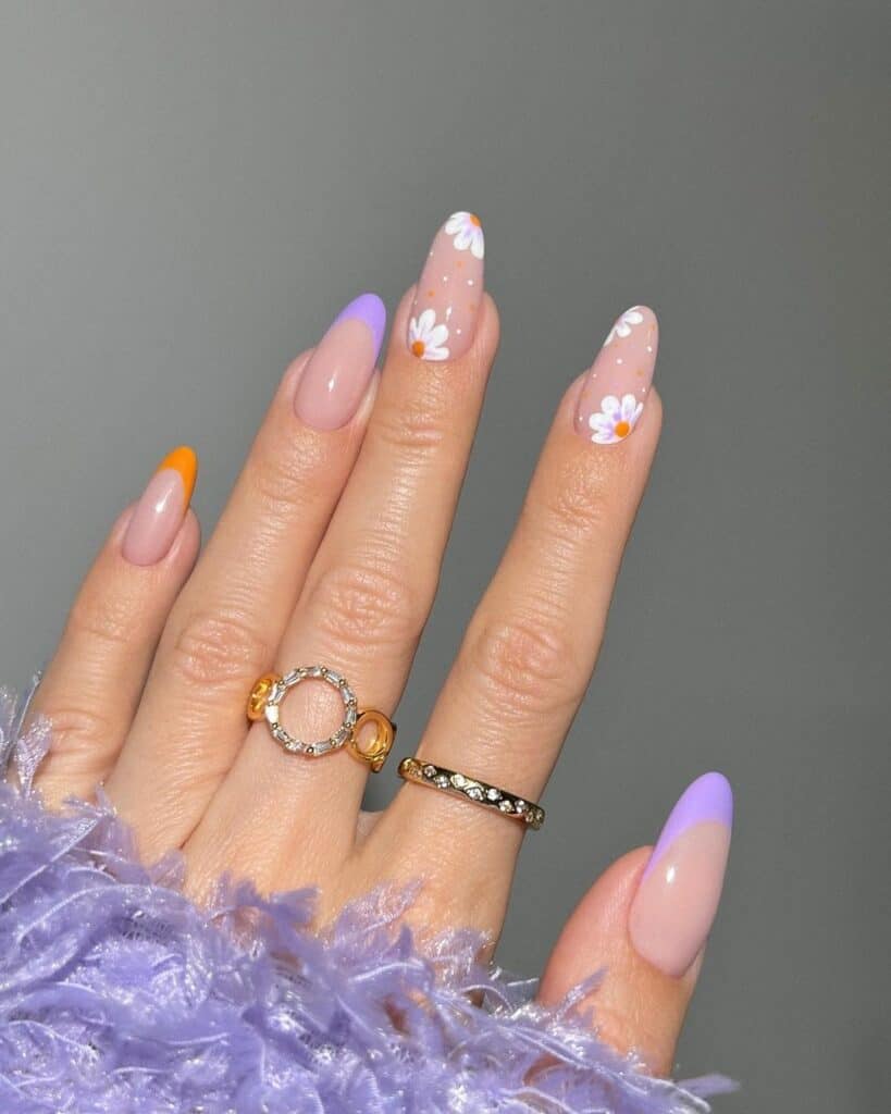 March Flower Nails for Spring
