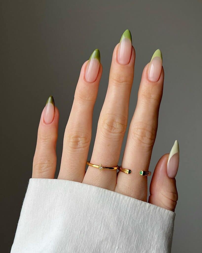 Spring Green French Tips