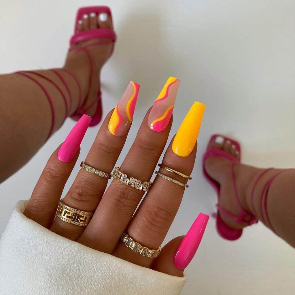 Bright Nails All Summer Please 