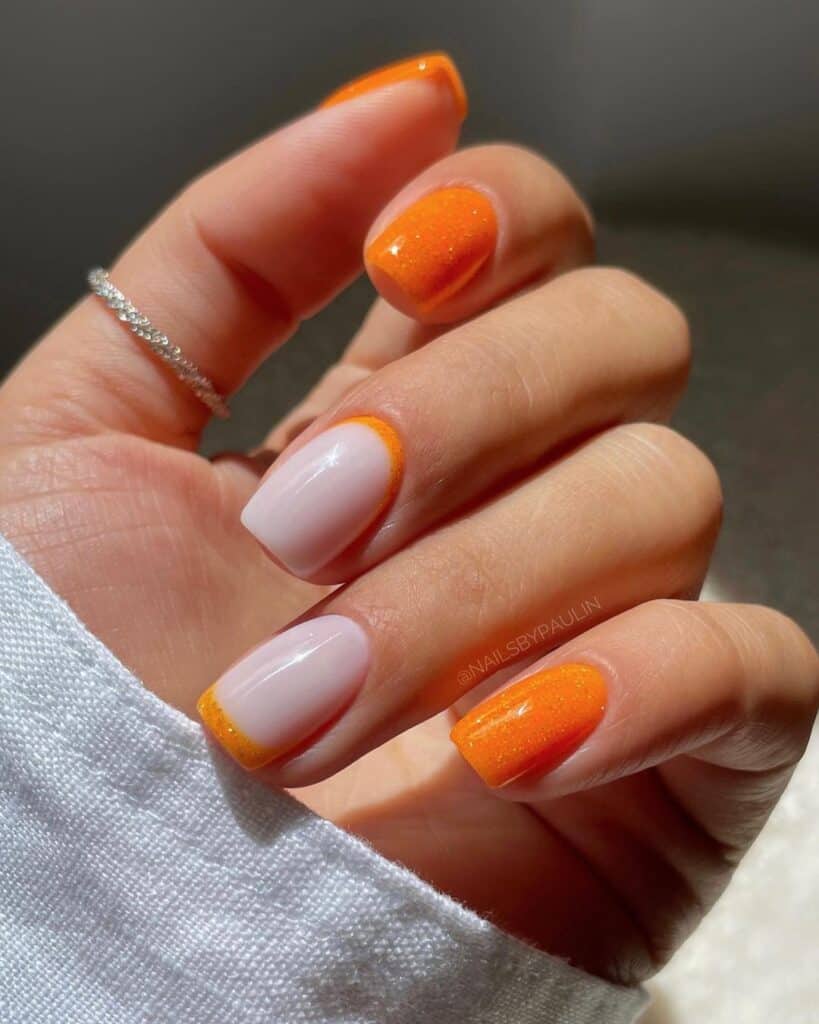Orange Nails for Summer