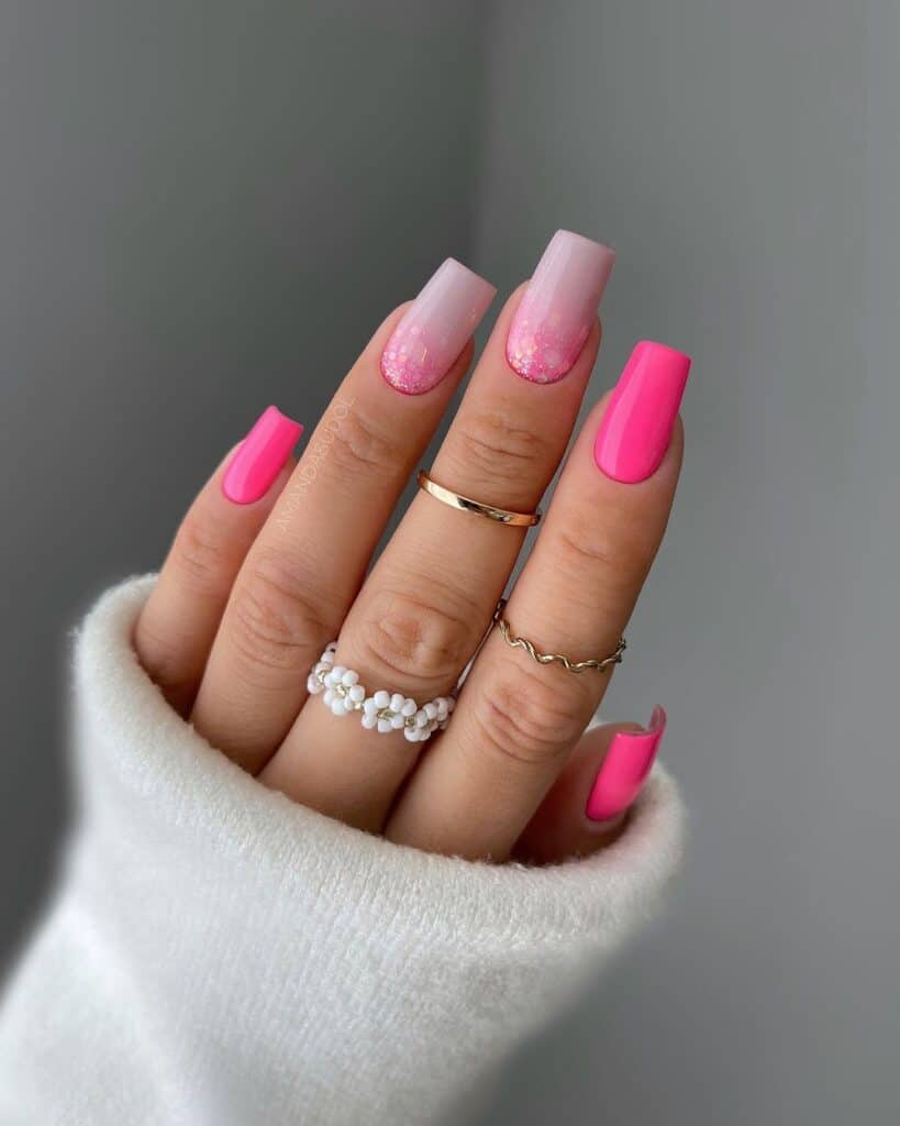 Pink Bling Nails 