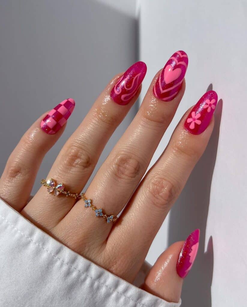 Barbie Pinkish World Nails