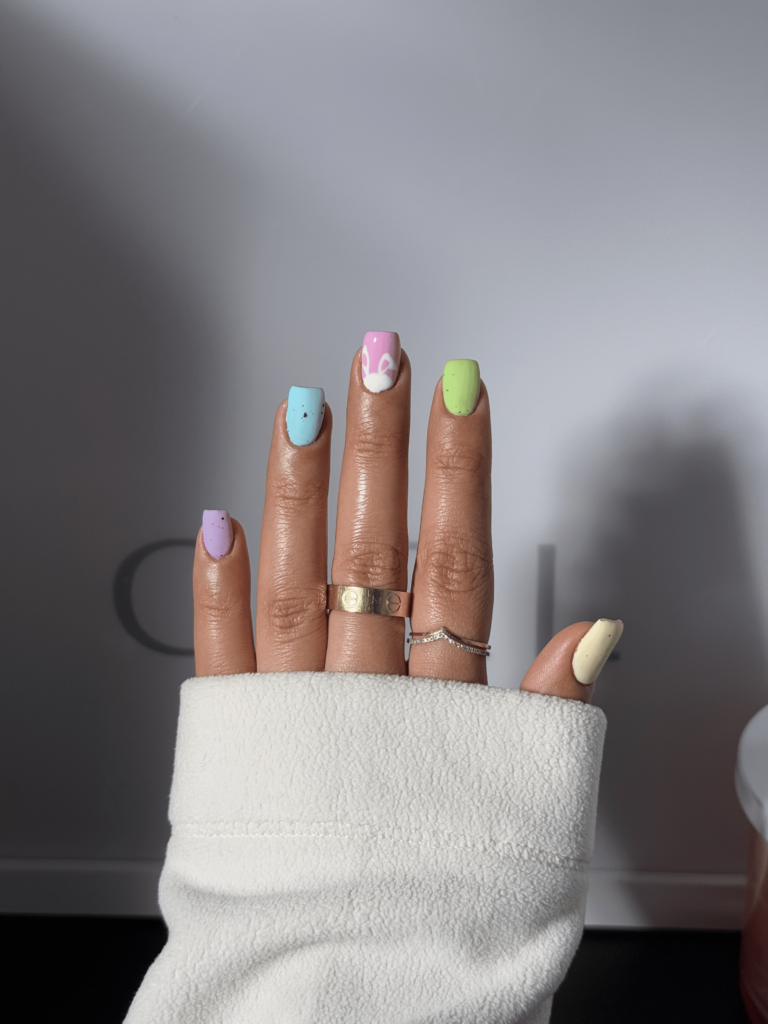 Cute Short Square Easter Nails