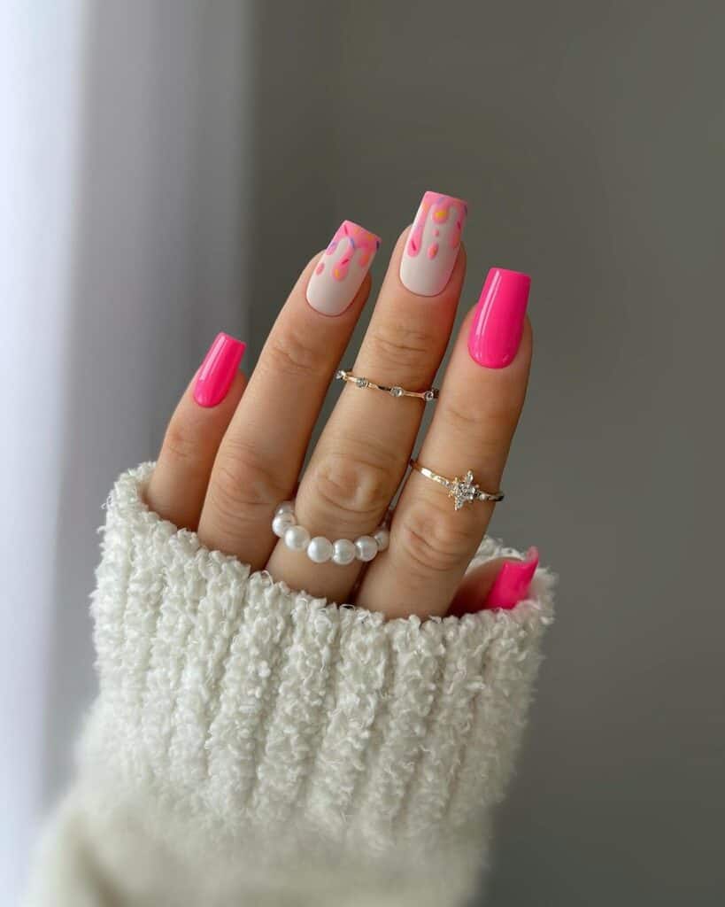 Pink Donut Nails