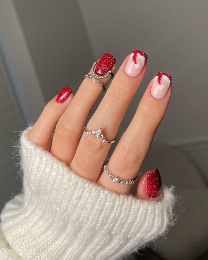 Uñas de bebe santa