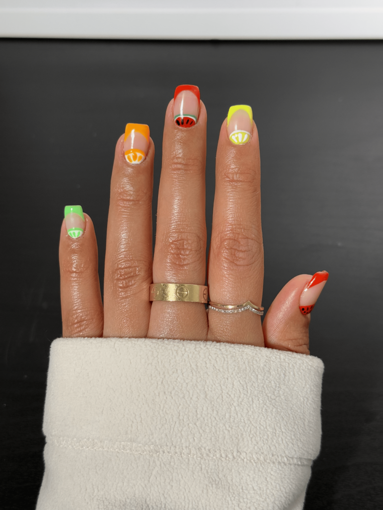 Short Summer Fruit Nails