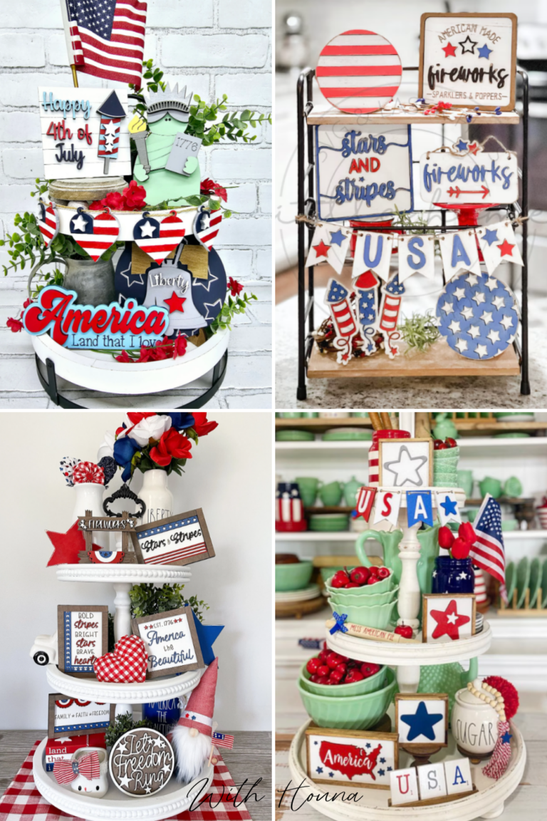 4th of July Tiered Tray Decor