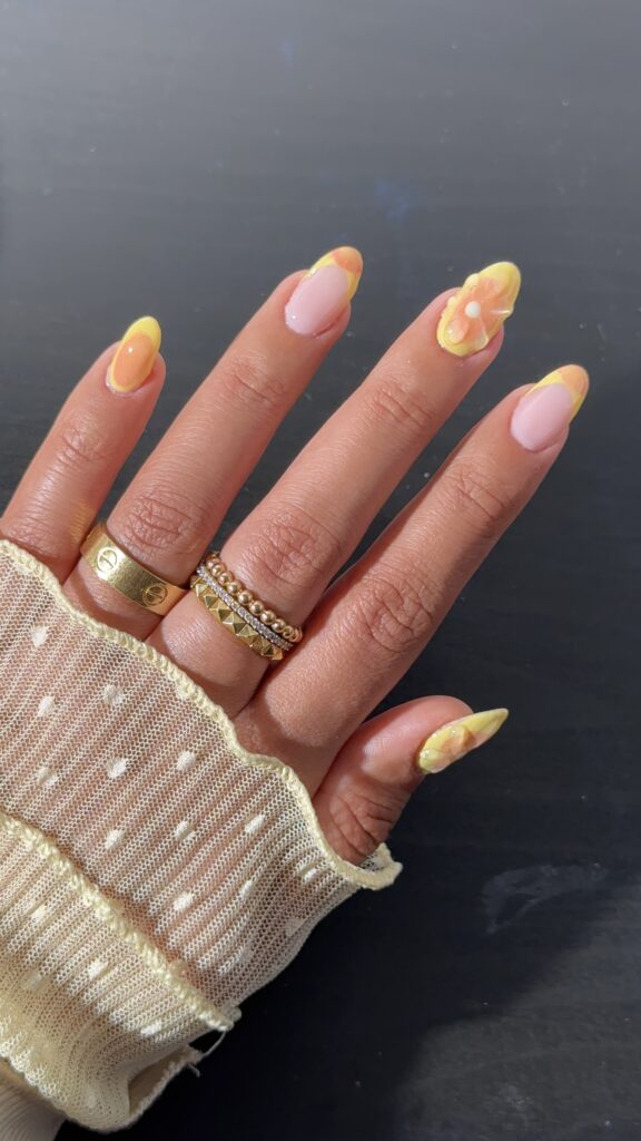 Summer Aura Flower Nails