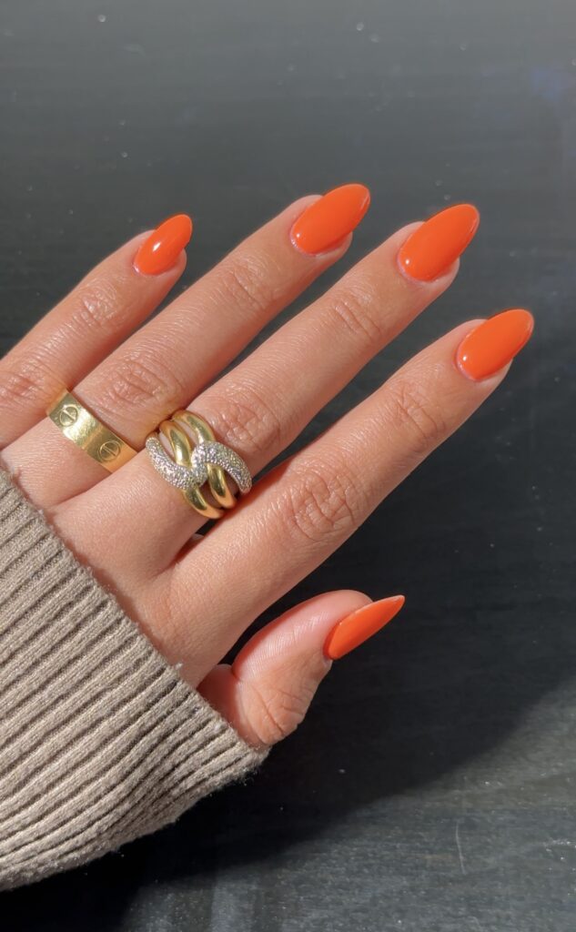 Neon Orange Summer Nails Ideas