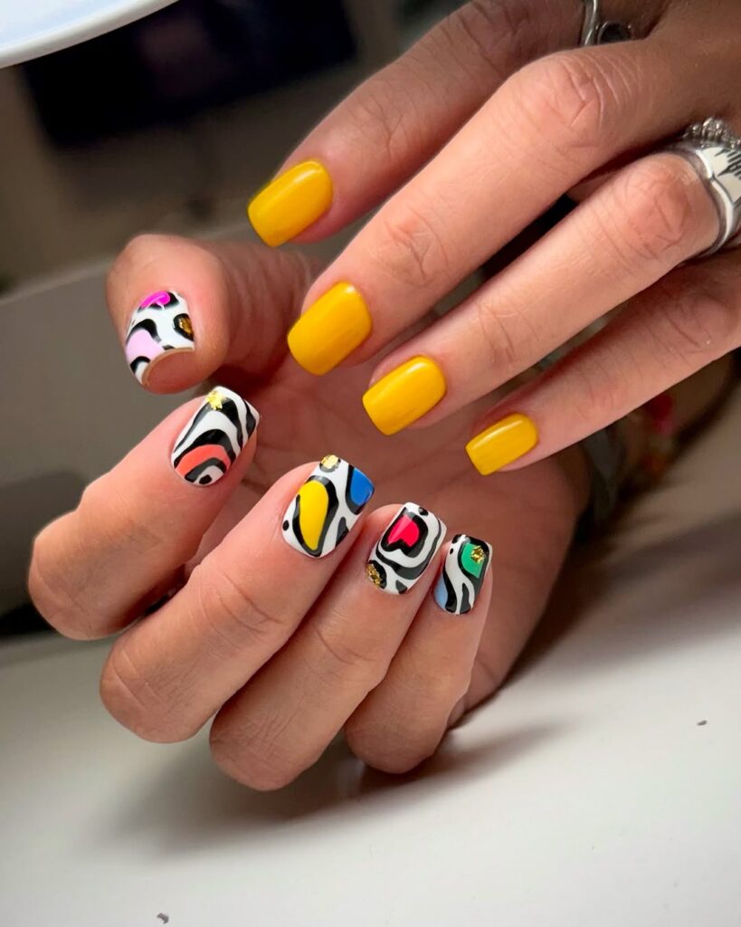 Funky Summer Color Nails