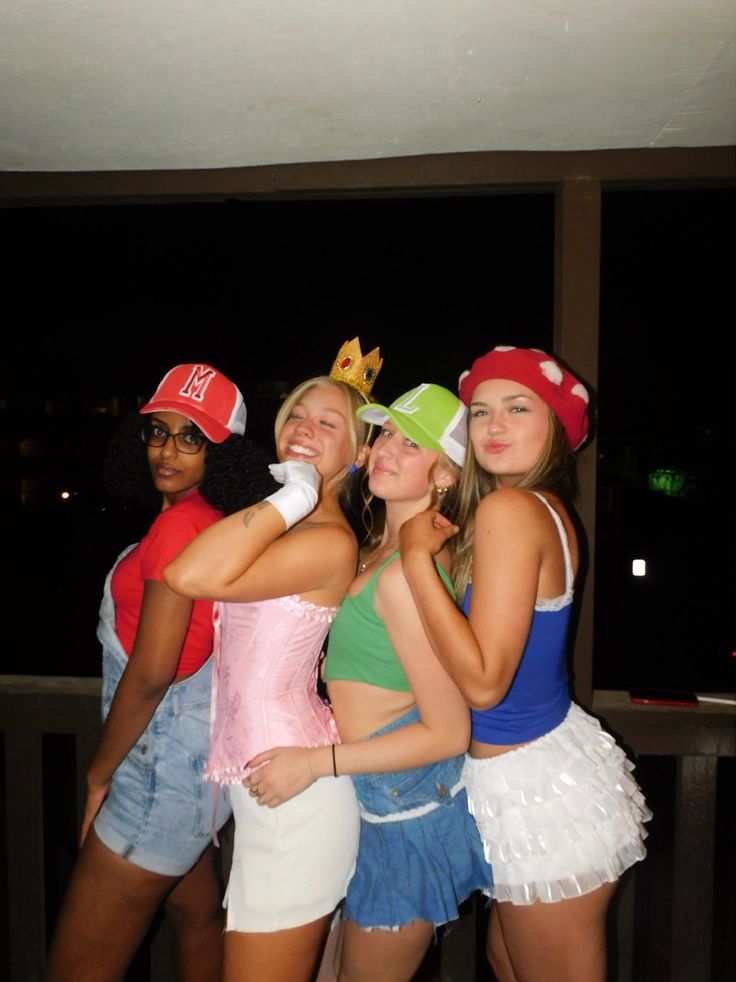 Mario Cart Halloween Costumes for 4