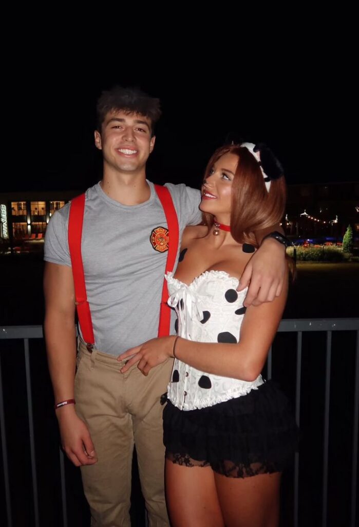 dalmatian and firefighter costume